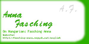 anna fasching business card
